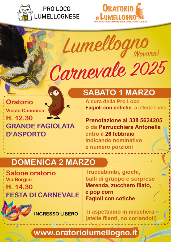 Carnevale 2025 Lumellogno